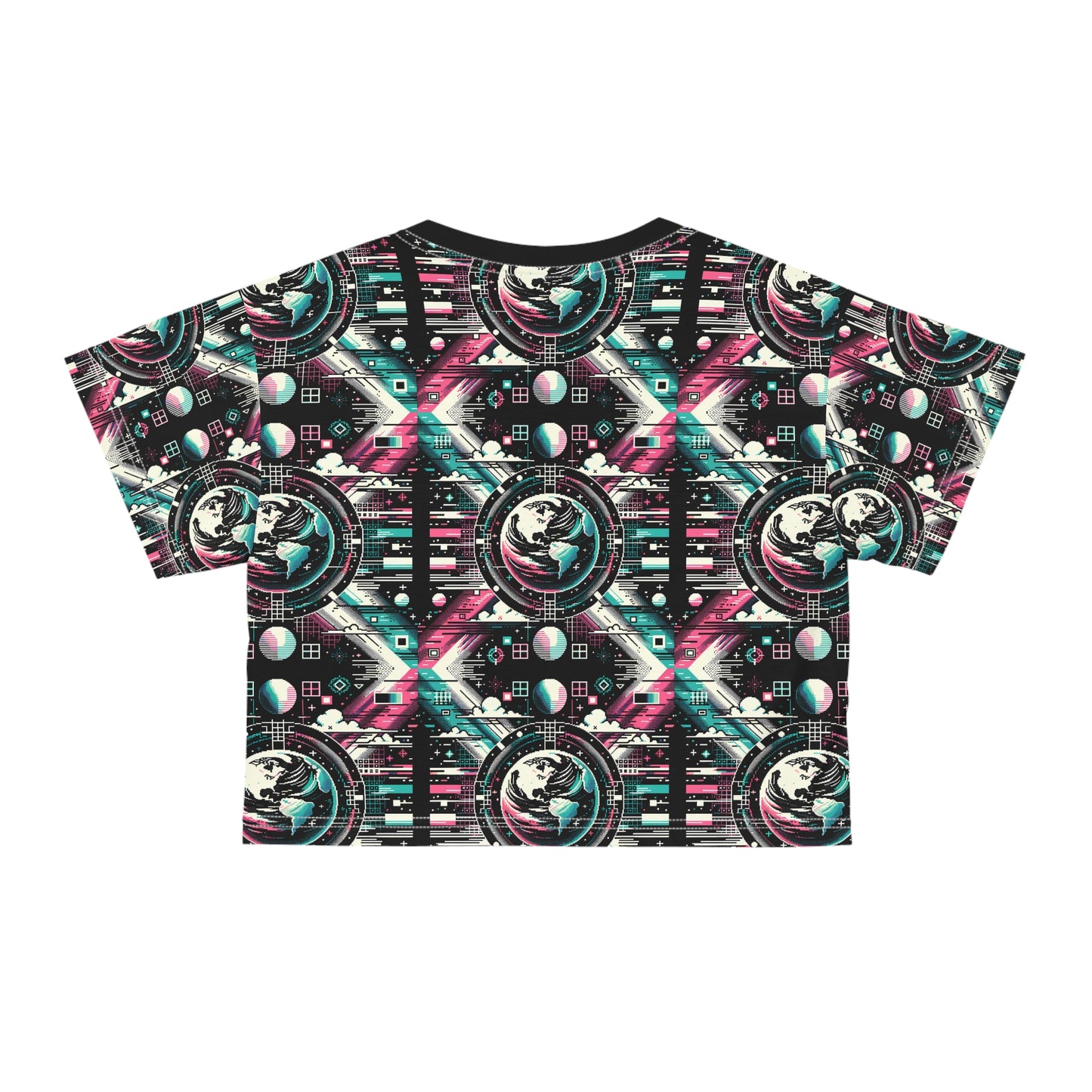 Digital Artistry Digital-native Streetwear Crop Tee - 8404 Design-62