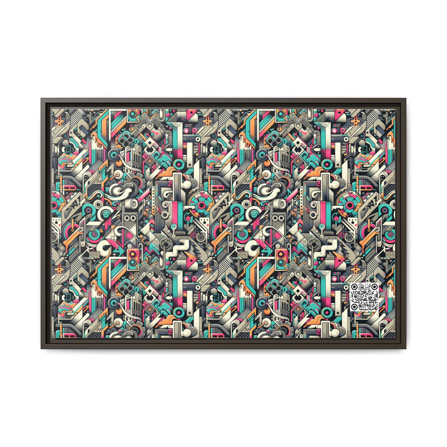 Digital Street Art Urban Street Style Matte Canvas, Framed (multi-color) - 8404 Design-74 A