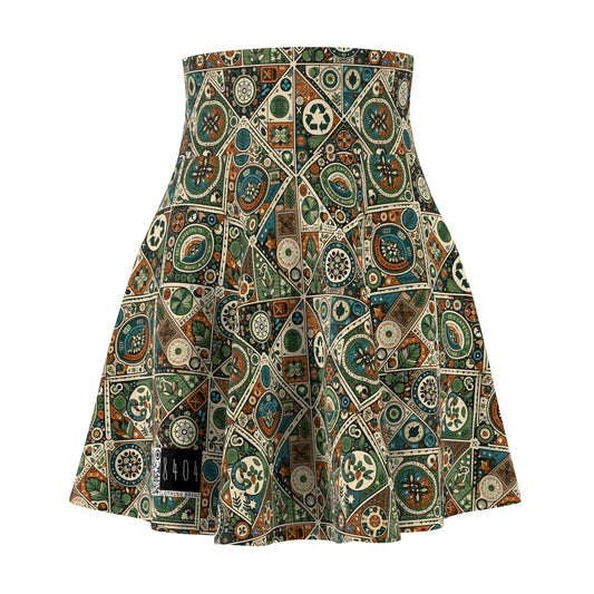 Sustainable Streetwear Sustainability-conscious Urban Style Women's Skater Skirt - 8404 Design-67