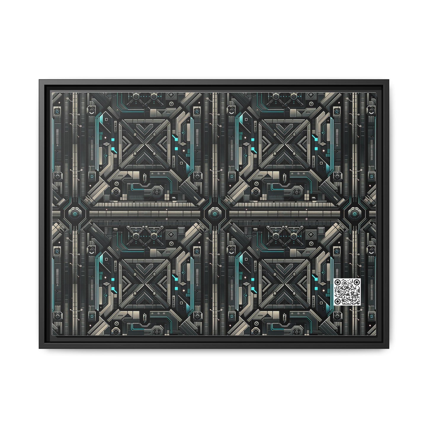 Tech Noir Futuristic Tech Aesthetic with a Dark Twist Matte Canvas, Framed (multi-color) - 8404 Design-59 A