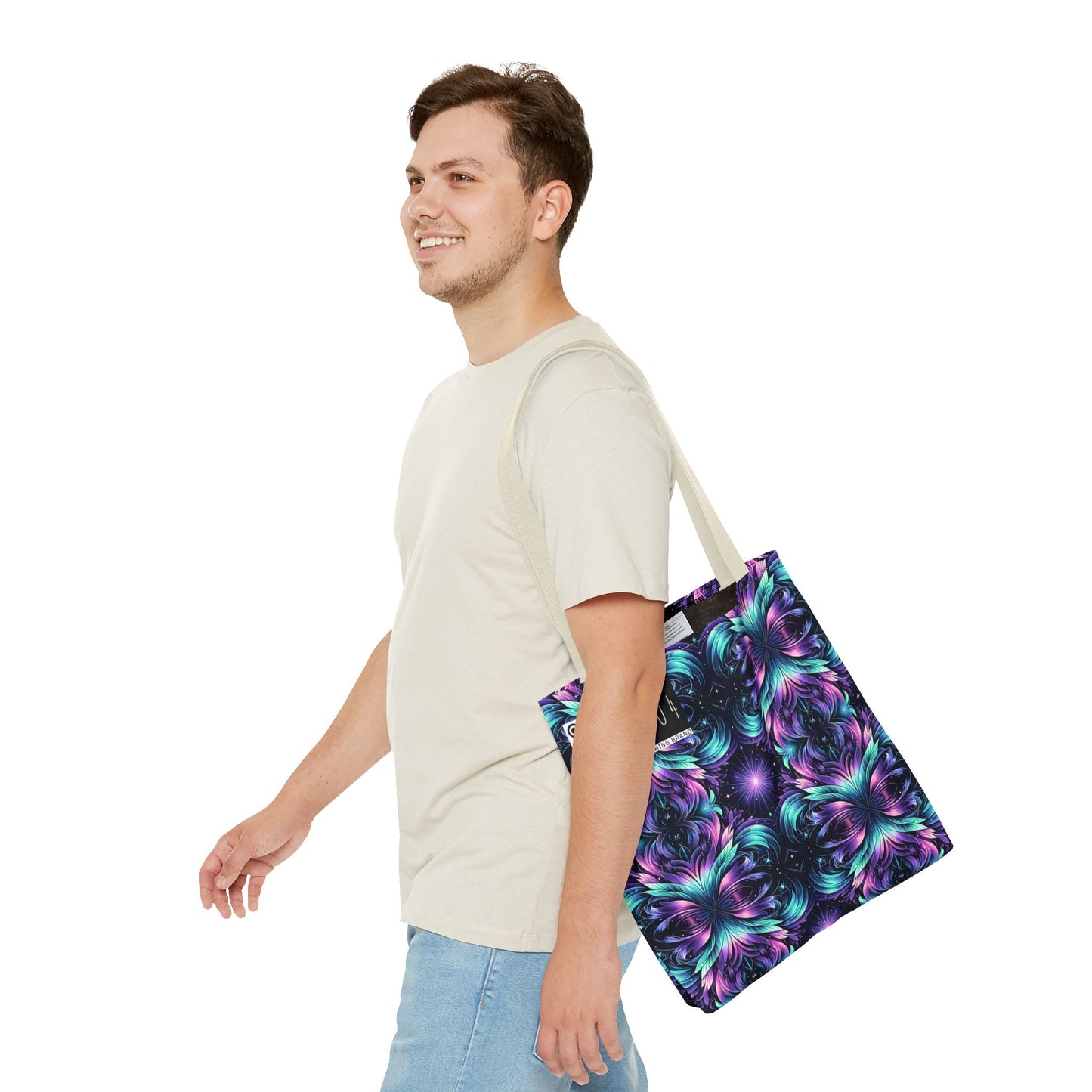 Iridescent Dream Futuristic Tech Tote Bag - 8404 Design-60