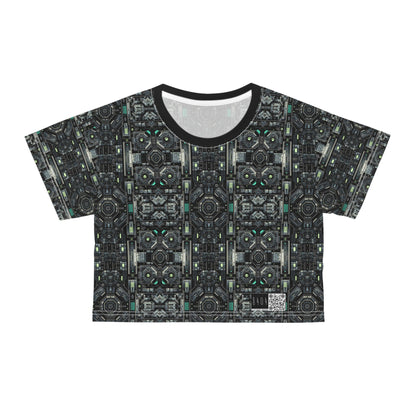 Tech Noir Tech-Forward Minimalism Crop Tee - 8404 Design-52