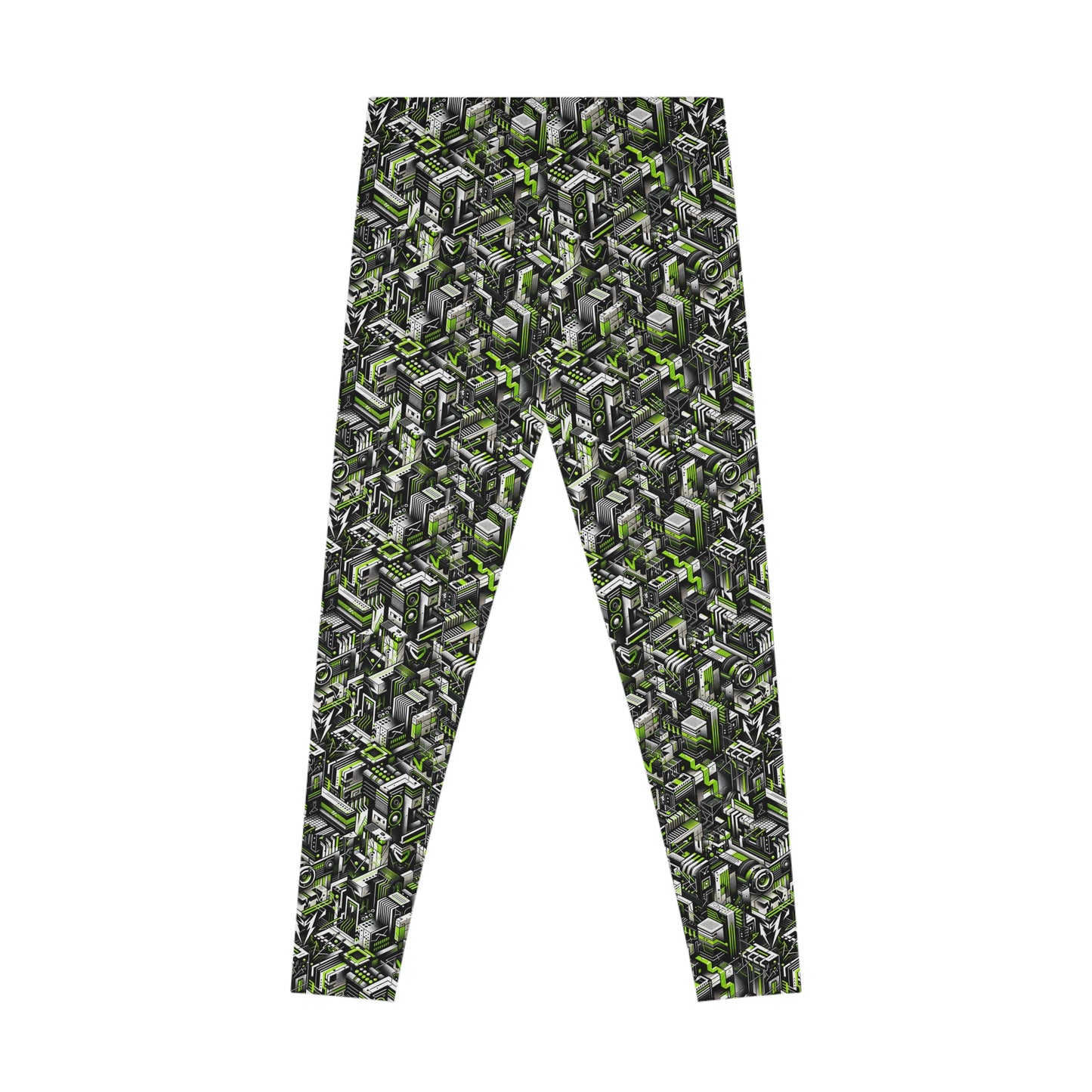 Graffiti Tech Fusion Bold Streetwear Fusion Stretch Leggings - 8404 Design-53