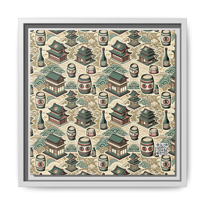 Cultural Artisanal Fusion Contemporary Cultural Elegance Matte Canvas, Framed (multi-Color) - 8404 Design-68 B