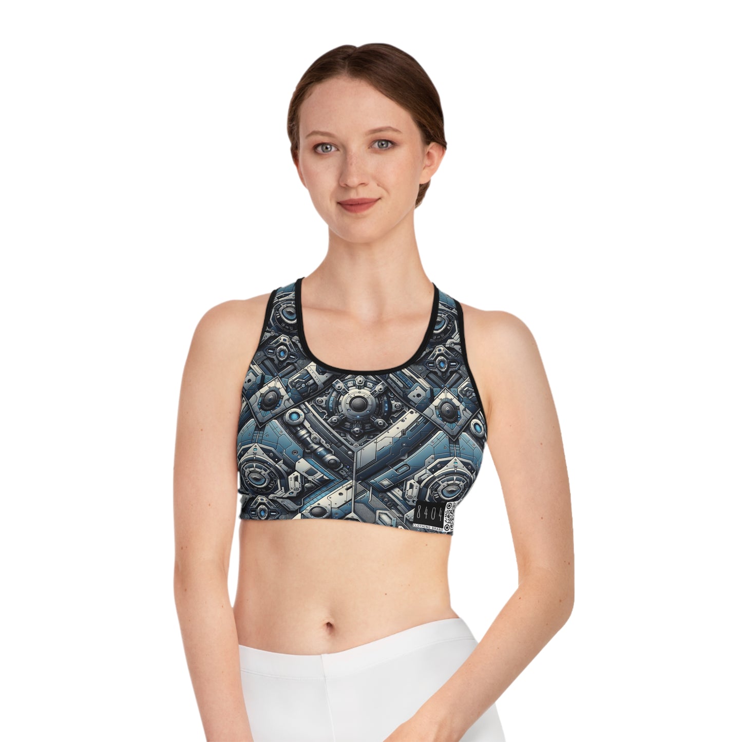 Tech Utility Fusion Tech-Forward Utility With a Futuristic Edge Sports Bra - 8404 Design-43