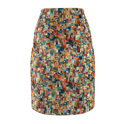 Digital Artistic Expression Artistic Streetwear Women's Pencil Skirt - 8404 Design-46