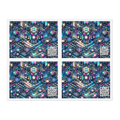 Digital Renaissance Tech-Forward Maximalism Sticker Sheets - 8404 Design-50