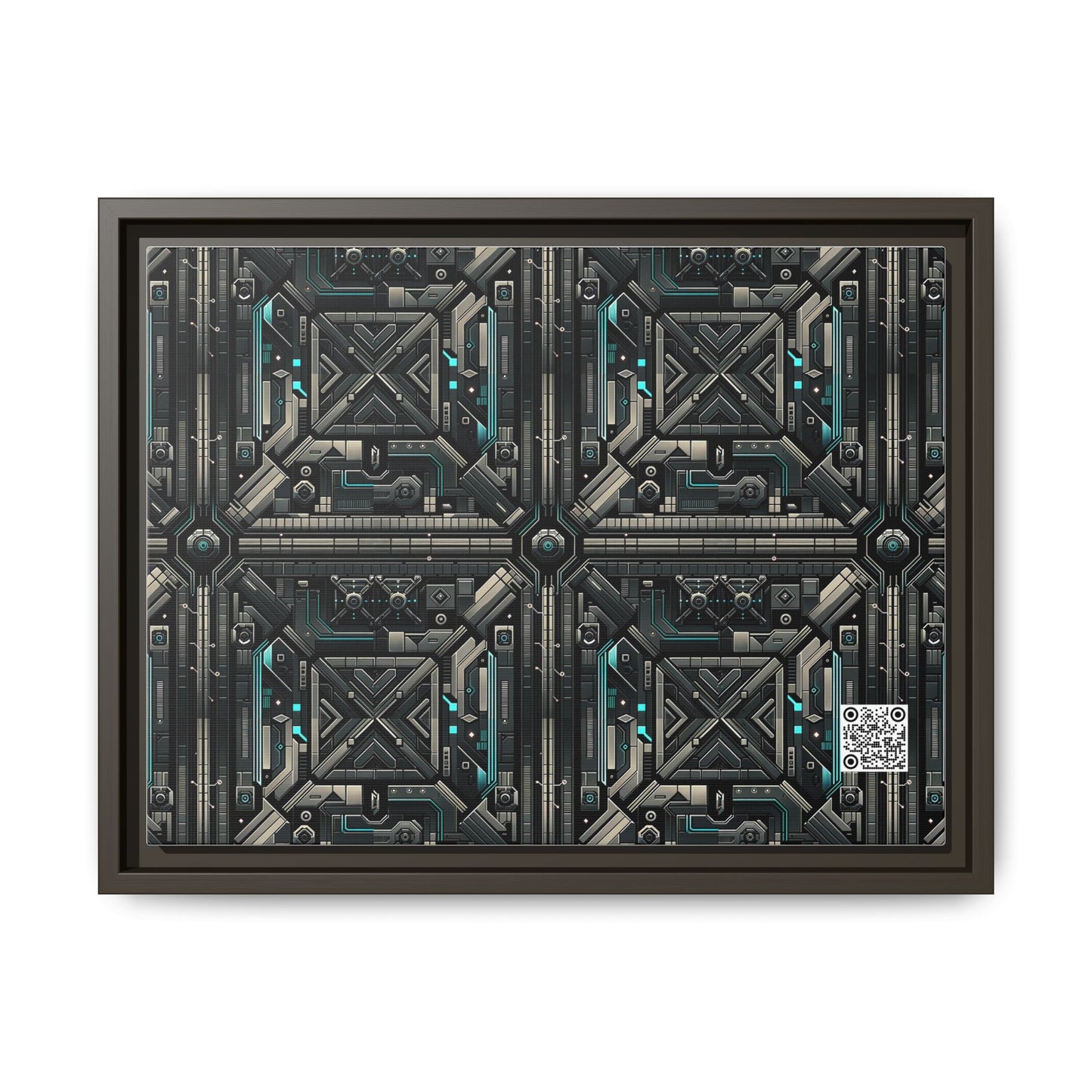 Tech Noir Futuristic Tech Aesthetic with a Dark Twist Matte Canvas, Framed (multi-color) - 8404 Design-59 A