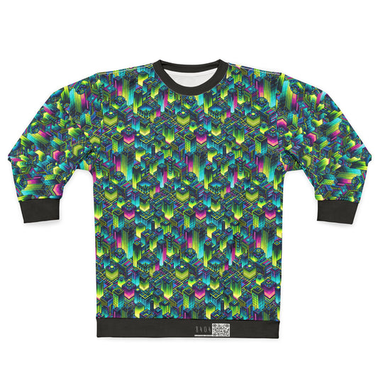 Tech-Infused Neon Tech-Forward Streetwear Sweatshirt - 8404 Design-65