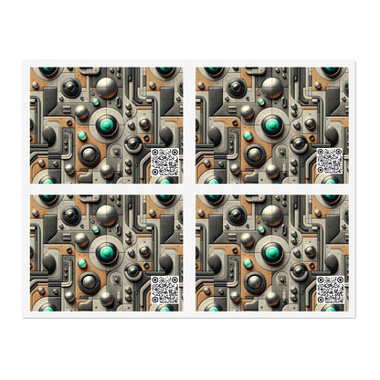 Tech Utility Chic Tech-Forward Minimalist Sticker Sheets - 8404 Design-54