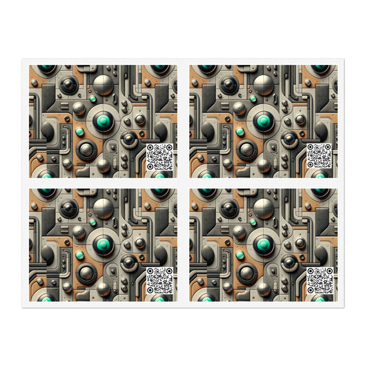 Tech Utility Chic Tech-Forward Minimalist Sticker Sheets - 8404 Design-54