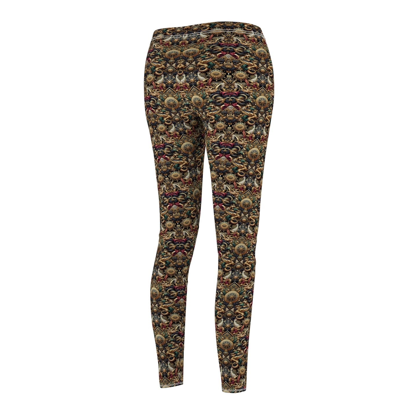 Digital Renaissance Luxurious Streetwear Inspired By Classical Art With a Modern Twist Women's Cut & Sew Casual Leggings - 8404 Design-76