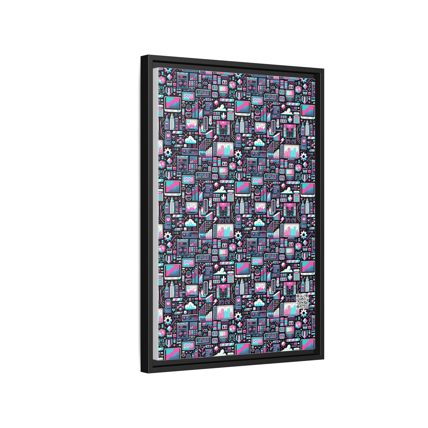 Digital Rebellion Youthful Streetwear with a Rebellious Digital Twist Matte Canvas, Framed (multi-color) - 8404 Design-71 B