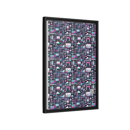 Digital Rebellion Youthful Streetwear with a Rebellious Digital Twist Matte Canvas, Framed (multi-color) - 8404 Design-71 B