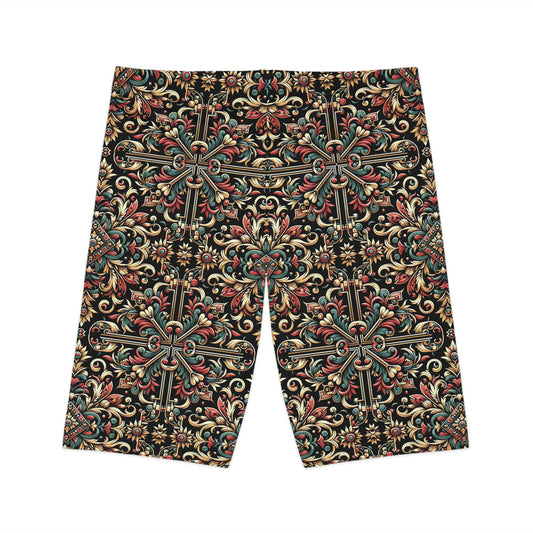 Streetwear Renaissance Artistic Clash of Old and New Women's Bike Shorts - 8404 Design-46
