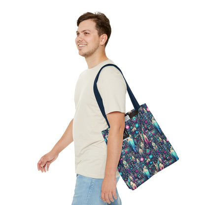 Digital Renaissance Tech-Forward Maximalism Tote Bag - 8404 Design-56