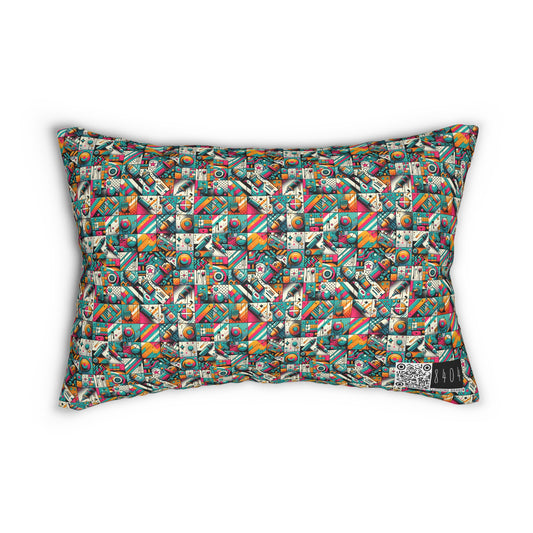 Graffiti Fusion Modern Street Art Fusion Spun Polyester Lumbar Pillow - 8404 Design-58 S