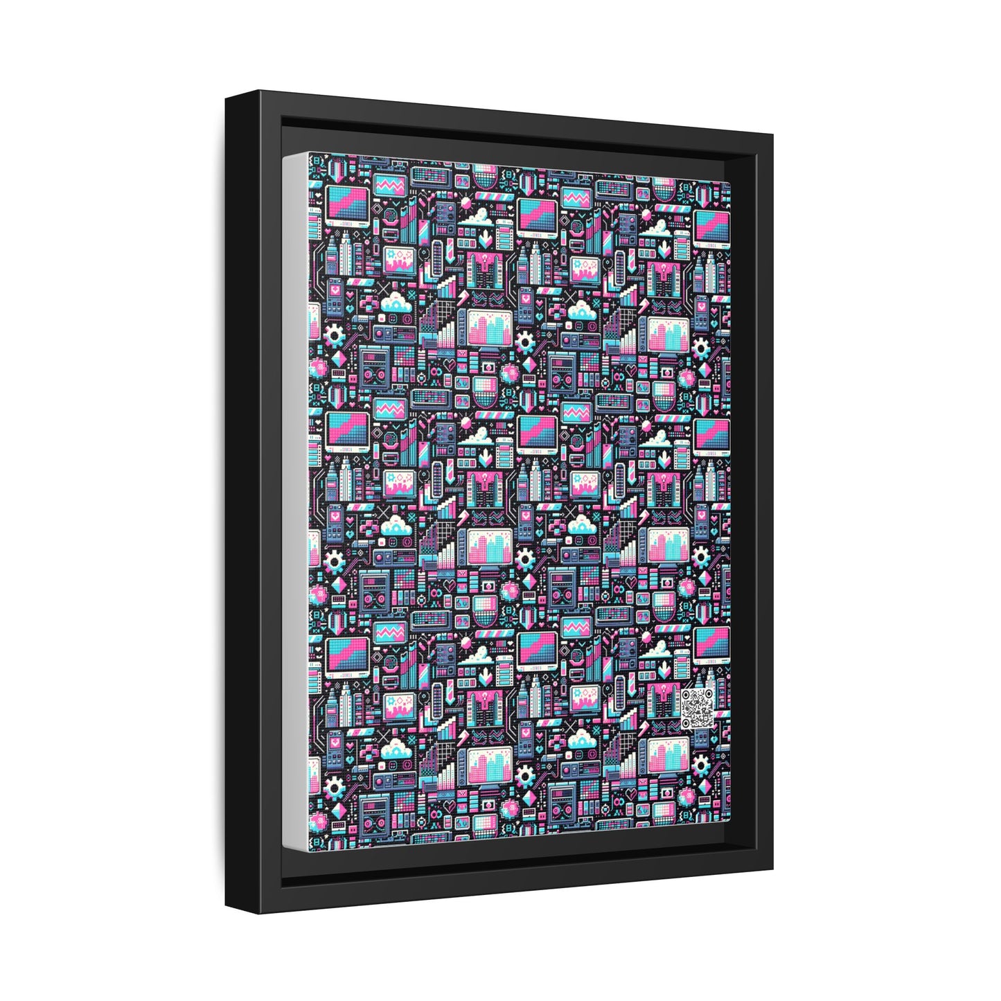 Digital Rebellion Youthful Streetwear with a Rebellious Digital Twist Matte Canvas, Framed (multi-color) - 8404 Design-71 A