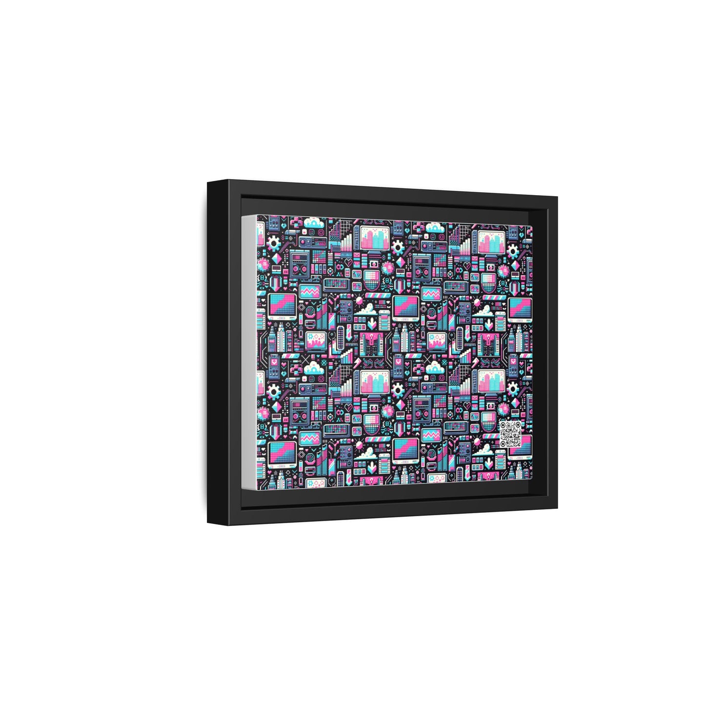 Digital Rebellion Youthful Streetwear with a Rebellious Digital Twist Matte Canvas, Framed (multi-color) - 8404 Design-71 B