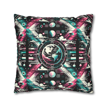 Digital Artistry Digital-native Streetwear Spun Polyester Square Pillowcase - 8404 Design-62