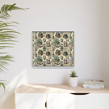 Cultural Artisanal Fusion Contemporary Cultural Elegance Matte Canvas, Framed (multi-Color) - 8404 Design-68 B