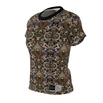 Digital Renaissance Luxurious Streetwear Inspired By Classical Art With a Modern Twist Women's Cut & Sew Tee - 8404 Design-55