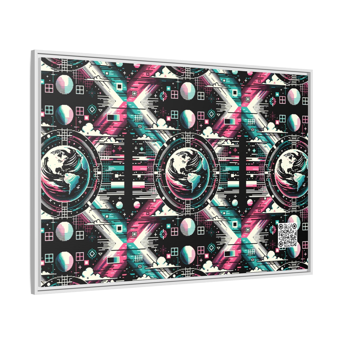 Digital Artistry Digital-native Streetwear Matte Canvas, Framed (multi-color) - 8404 Design-62 A