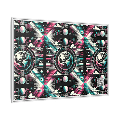 Digital Artistry Digital-native Streetwear Matte Canvas, Framed (multi-color) - 8404 Design-62 A