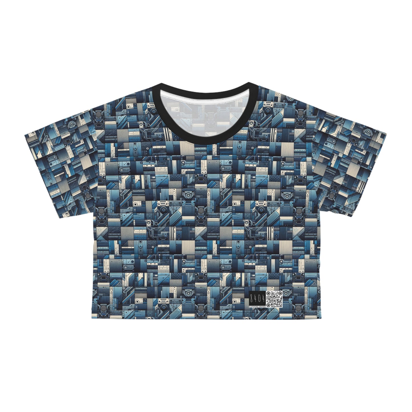 Tech-Inspired Utility Tech-Forward Streetwear With Utilitarian Edge Crop Tee - 8404 Design-44