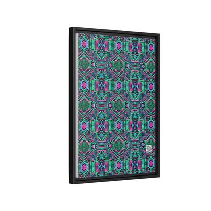 Digital Glitch Vibes Tech-Inspired Streetwear Matte Canvas, Framed (multi-Color) - 8404 Design-71 B