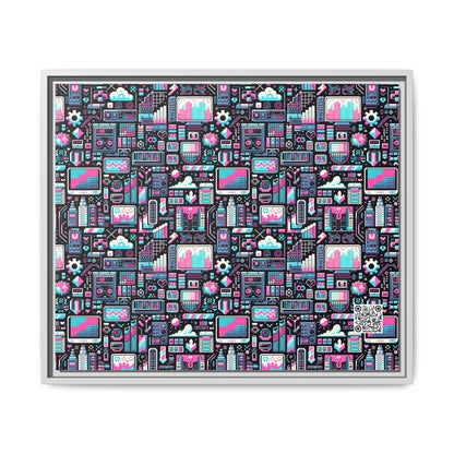 Digital Rebellion Youthful Streetwear with a Rebellious Digital Twist Matte Canvas, Framed (multi-color) - 8404 Design-71 B