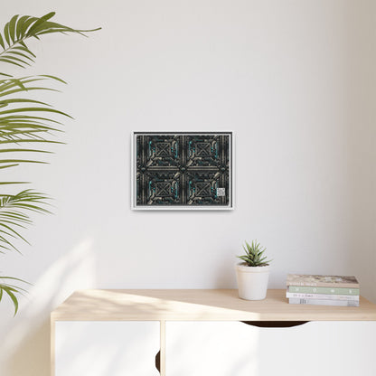 Tech Noir Futuristic Tech Aesthetic with a Dark Twist Matte Canvas, Framed (multi-color) - 8404 Design-59 A