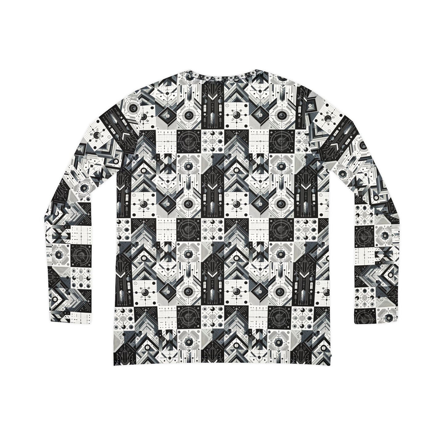 Digital Minimalism Minimalist Tech Women's Long Sleeve V-Neck Shirt - 8404 Design-50