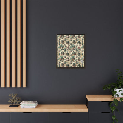 Cultural Artisanal Fusion Contemporary Cultural Elegance Matte Canvas, Framed (multi-Color) - 8404 Design-68 B