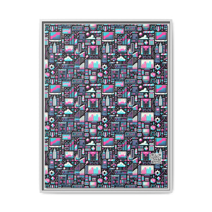 Digital Rebellion Youthful Streetwear with a Rebellious Digital Twist Matte Canvas, Framed (multi-color) - 8404 Design-71 A