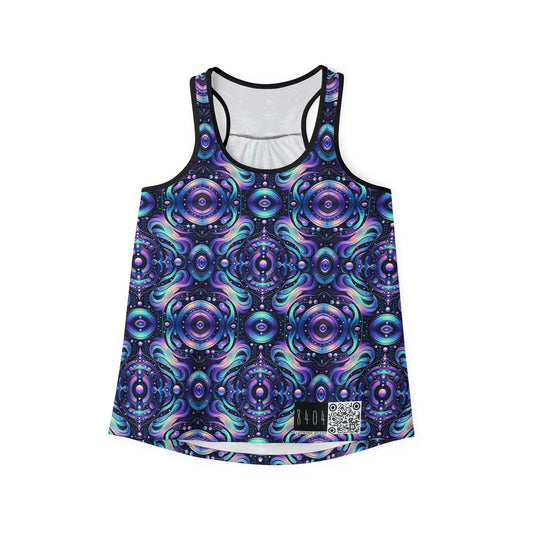 Iridescent Tech Fusion Tech-Forward Streetwear Women's Tank Top - 8404 Design-62