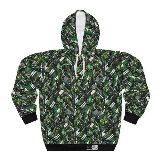 Tech Camo Fusion Tech-Forward Streetwear With a Futuristic Edge Pullover Hoodie - 8404 Design-58