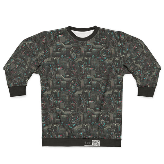 Tech Noir Aesthetics Sleek Tech Streetwear Sweatshirt - 8404 Design-52