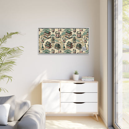 Cultural Artisanal Fusion Contemporary Cultural Elegance Matte Canvas, Framed (multi-Color) - 8404 Design-68 B