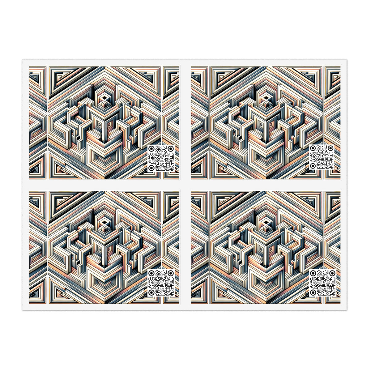 Tech Illusion Graphics Futuristic Artistry Sticker Sheet - 8404 Design-52