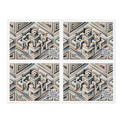 Tech Illusion Graphics Futuristic Artistry Sticker Sheet - 8404 Design-52