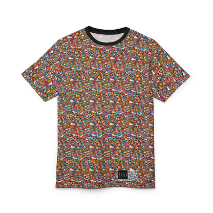 Neon Pop Playful Pop Culture Mashup Unisex Cut & Sew Tee - 8404 Design-62