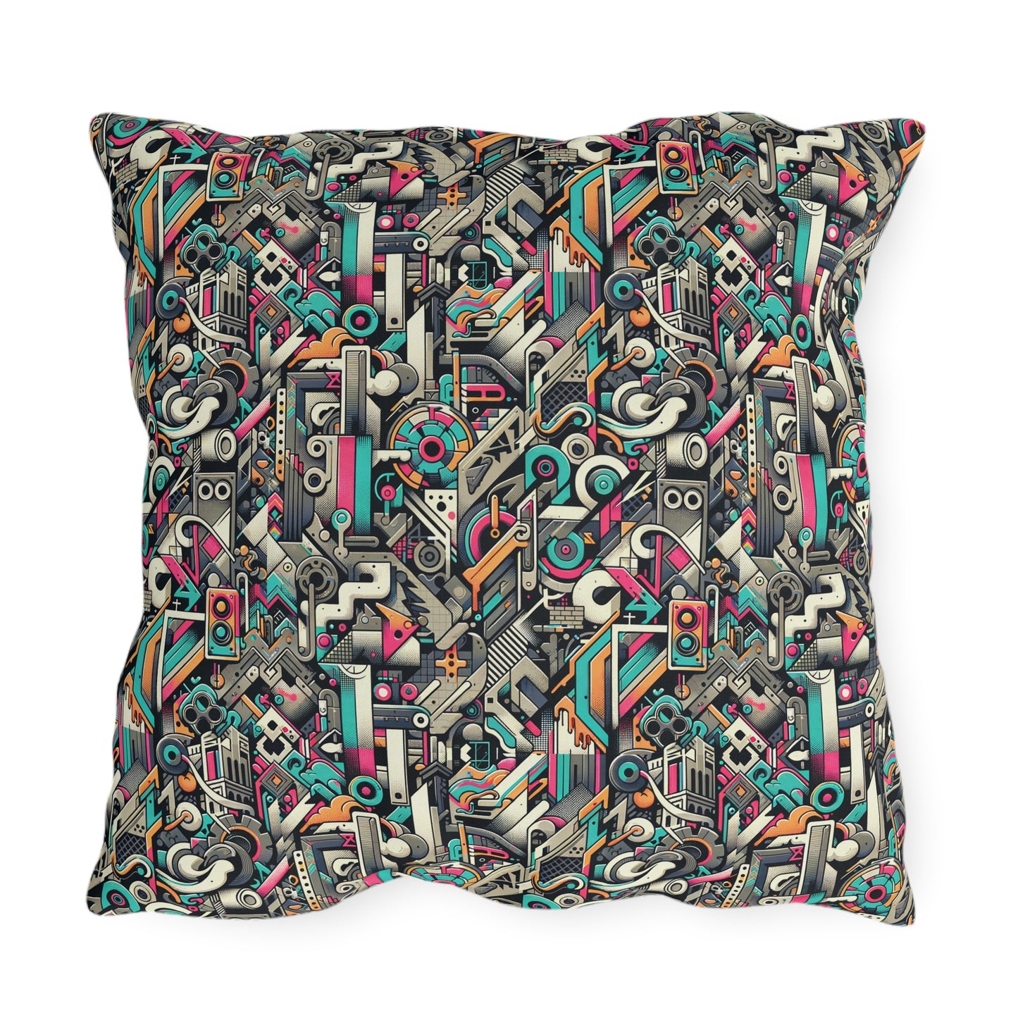 Digital Street Art Urban Street Style Outdoor Pillow - 8404 Design-74