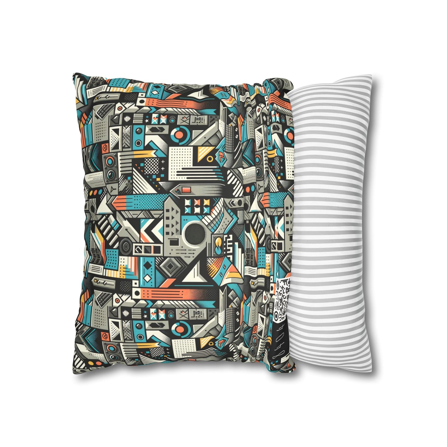 Digital Street Art Urban Street Style Faux Suede Square Pillowcase - 8404 Design-81