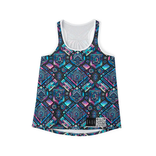 Digital Dreamland Futuristic Tech Aesthetic Women's Tank Top - 8404 Design-46
