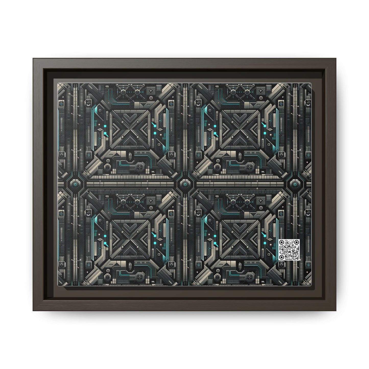 Tech Noir Futuristic Tech Aesthetic with a Dark Twist Matte Canvas, Framed (multi-color) - 8404 Design-59 B