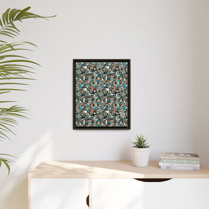Digital Street Art Urban Street Style Matte Canvas, Framed (multi-color) - 8404 Design-81 A