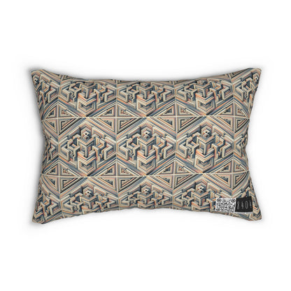Tech Illusion Graphics Futuristic Artistry Spun Polyester Lumbar Pillow - 8404 Design-52 S