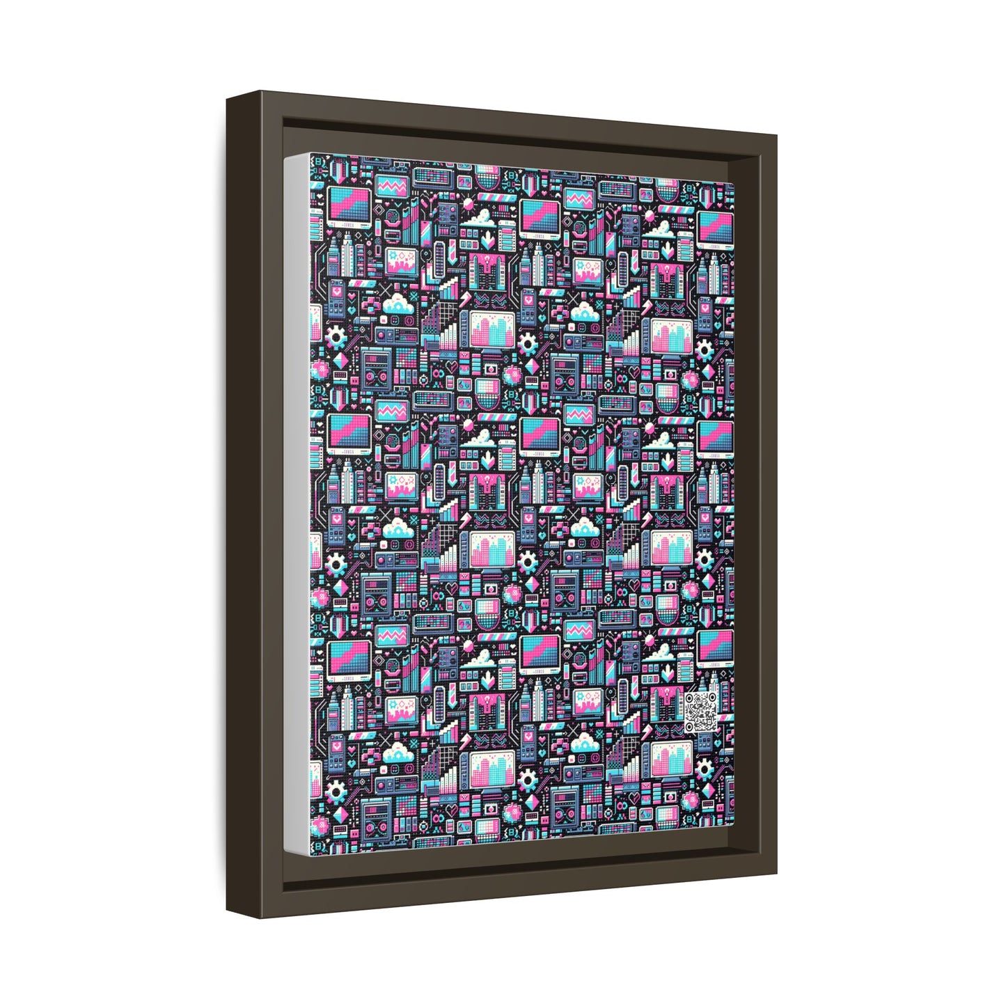 Digital Rebellion Youthful Streetwear with a Rebellious Digital Twist Matte Canvas, Framed (multi-color) - 8404 Design-71 A