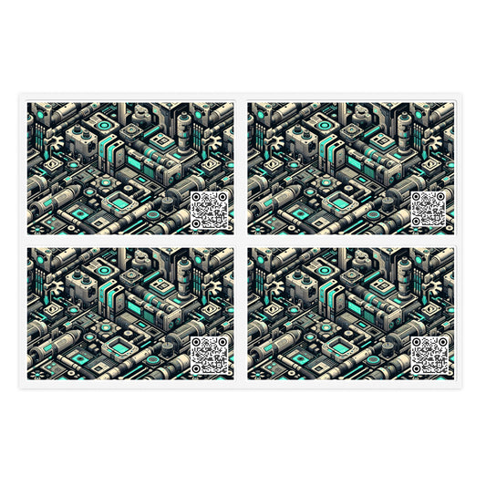 Tech Utility Fusion Modern Tech Streetwear Sticker Sheets - 8404 Design-49